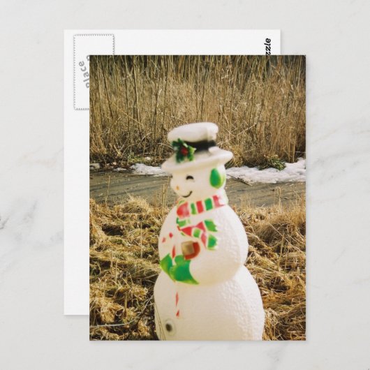 雪だるま ポストカード (正面/裏面)