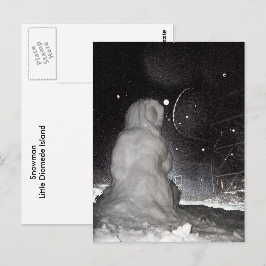 雪だるま ポストカード (正面/裏面)