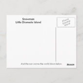 雪だるま ポストカード (裏面)