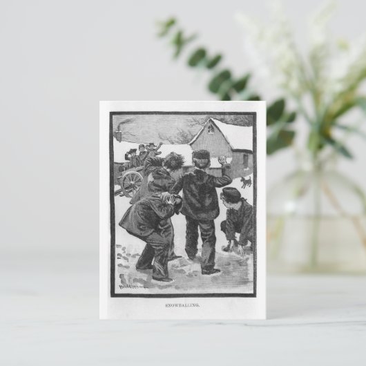 雪だるま！ ポストカード (スタンド正面)