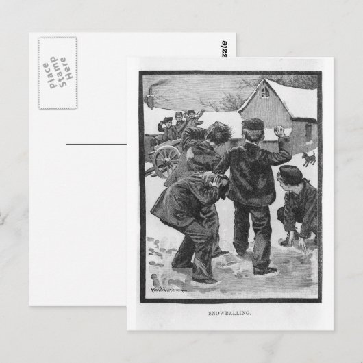 雪だるま！ ポストカード (正面/裏面)