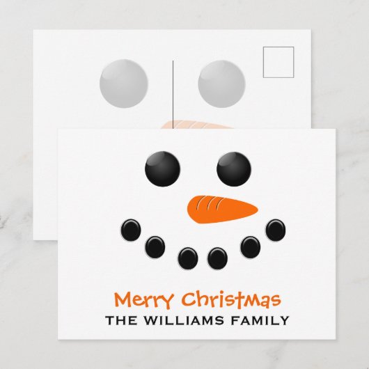 雪だるま ポストカード (正面/裏面)