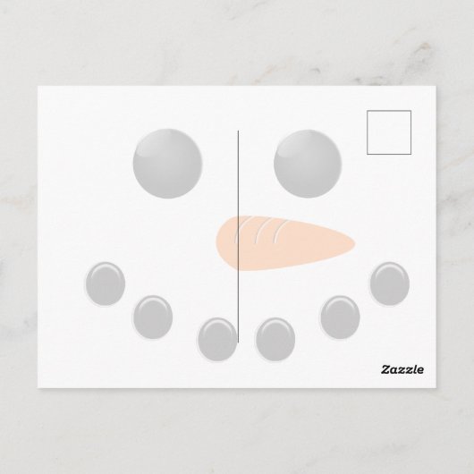 雪だるま ポストカード (裏面)