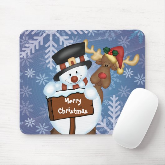 雪だるま マウスパッド (マウス)
