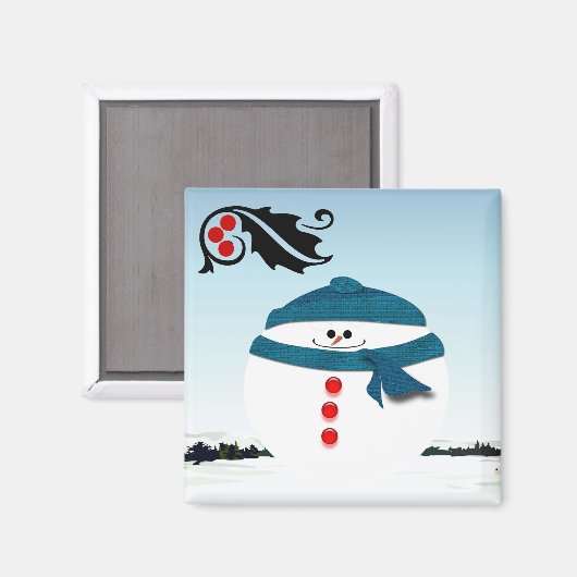 雪だるま マグネット (正面/裏面)
