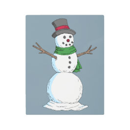 雪だるま メタルプリント