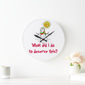 雪だるま・メルティング私がこれに値する行為をした ラージ壁時計 (ホーム)