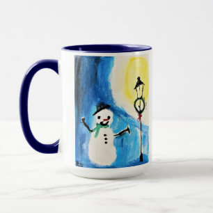 雪だるま&ライトポストマグ マグカップ