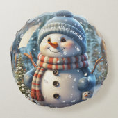 雪だるま ラウンドクッション (裏面)