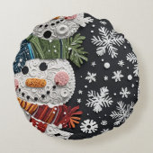 雪だるま ラウンドクッション (裏面)