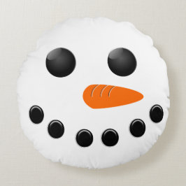 雪だるま ラウンドクッション