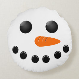 雪だるま ラウンドクッション