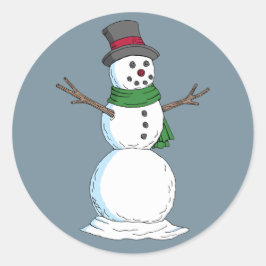 雪だるま ラウンドシール