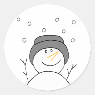 雪だるま ラウンドシール