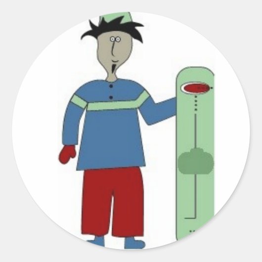 雪だるま ラウンドシール (正面)