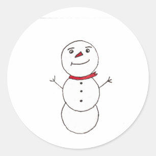 雪だるま ラウンドシール