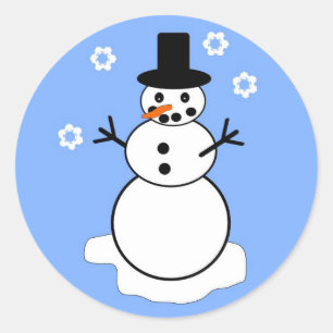 雪だるま ラウンドシール