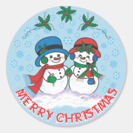 雪だるま ラウンドシール