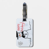 雪だるま ラゲッジタグ (裏面縦)