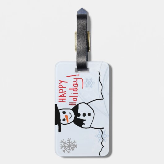 雪だるま ラゲッジタグ (裏面縦)