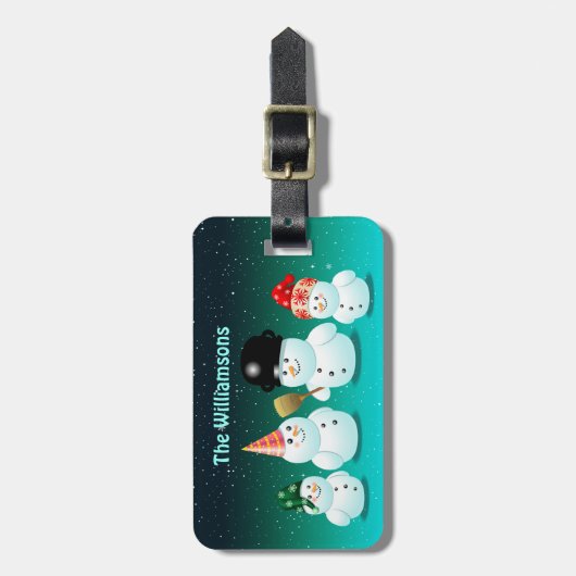 雪だるま ラゲッジタグ (正面縦)