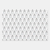 雪だるま ラッピングペーパーシート (正面2)