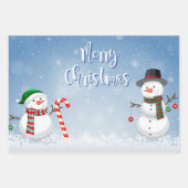 雪だるま ラッピングペーパーシート (正面)