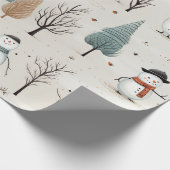 「雪だるま」 ラッピングペーパー (角)