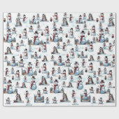 雪だるま ラッピングペーパー (フラット)