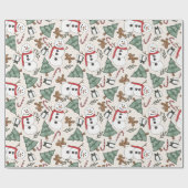 雪だるま ラッピングペーパー (フラット)