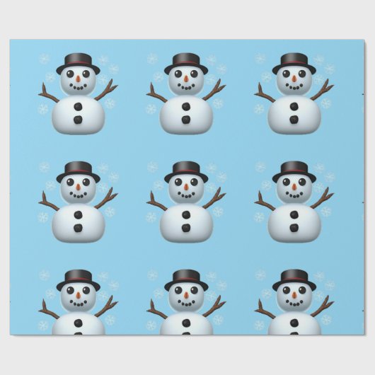 雪だるま ラッピングペーパー (フラット)