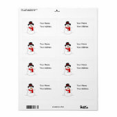 雪だるま ラベル (フルシート)