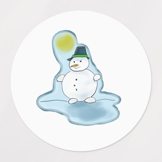 雪だるま ラベル (デザイン1)