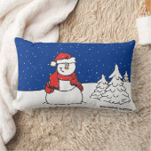 雪だるま ランバークッション (ブランケット)