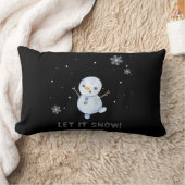 雪だるま ランバークッション (ブランケット)