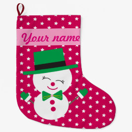 雪だるま ラージクリスマスストッキング