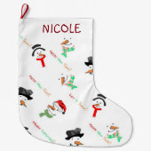 雪だるま ラージクリスマスストッキング (正面)