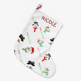 雪だるま ラージクリスマスストッキング