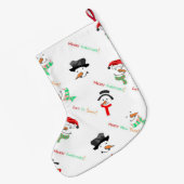 雪だるま ラージクリスマスストッキング (裏面 (吊り時))