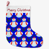 雪だるま ラージクリスマスストッキング (正面)