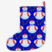 雪だるま ラージクリスマスストッキング (裏面)