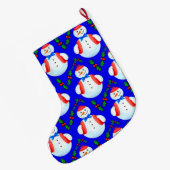 雪だるま ラージクリスマスストッキング (裏面 (吊り時))