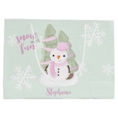 雪だるま ラージペーパーバッグ (裏面)