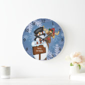 雪だるま ラージ壁時計 (ホーム)