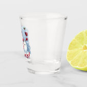 雪だるま ワインを飲んで乾杯 ショットグラス (右)