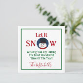 雪だるま ワンダフル タイム 年 フォト ネーム シーズンカード (スタンド正面)