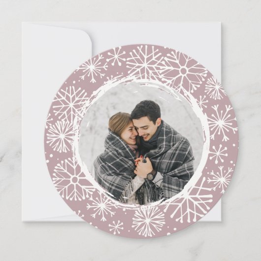 雪だるま |丸い写真 シーズンカード (正面)