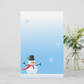 雪だるま 便箋 (スタンド正面)