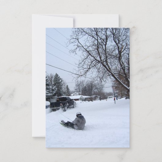 雪だるま。冬おもしろい。 招待状 (正面)