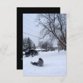 雪だるま。冬おもしろい。 招待状 (正面/裏面)